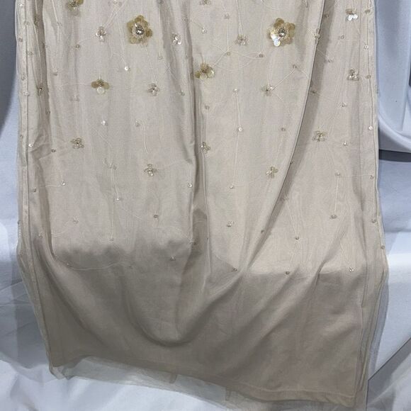 BHLD ROSIE IFF SHOULDER COLUMN GOWN IN NEUTRAL SIZE 16 - Picture 11 of 13